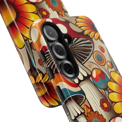 Colorful Mushroom Flower Phone Case - Boho Chic Design