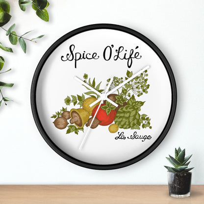 70s Spice Of Life Corningware Inspired Kitschy Mod Retro Wall Clock