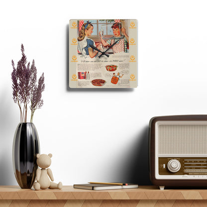 Vintage Kitchen Pyrex Ad Retro Wall Clock - Mid Century Modern Gal