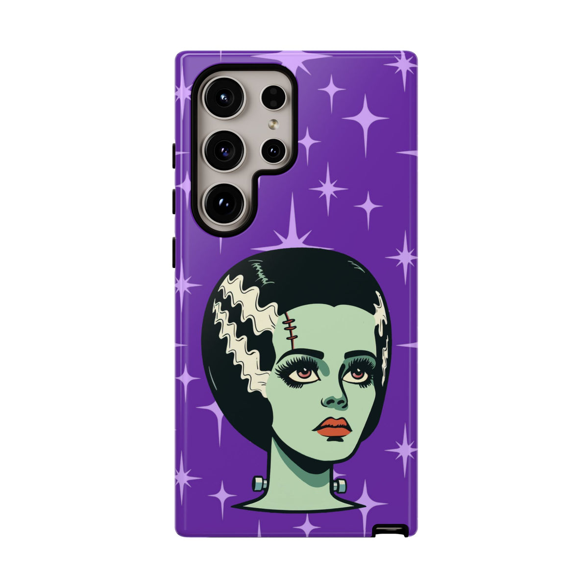 Bride of Frankenstein Retro Mid Mod Horror Buff Purple Halloween Tough Phone Case