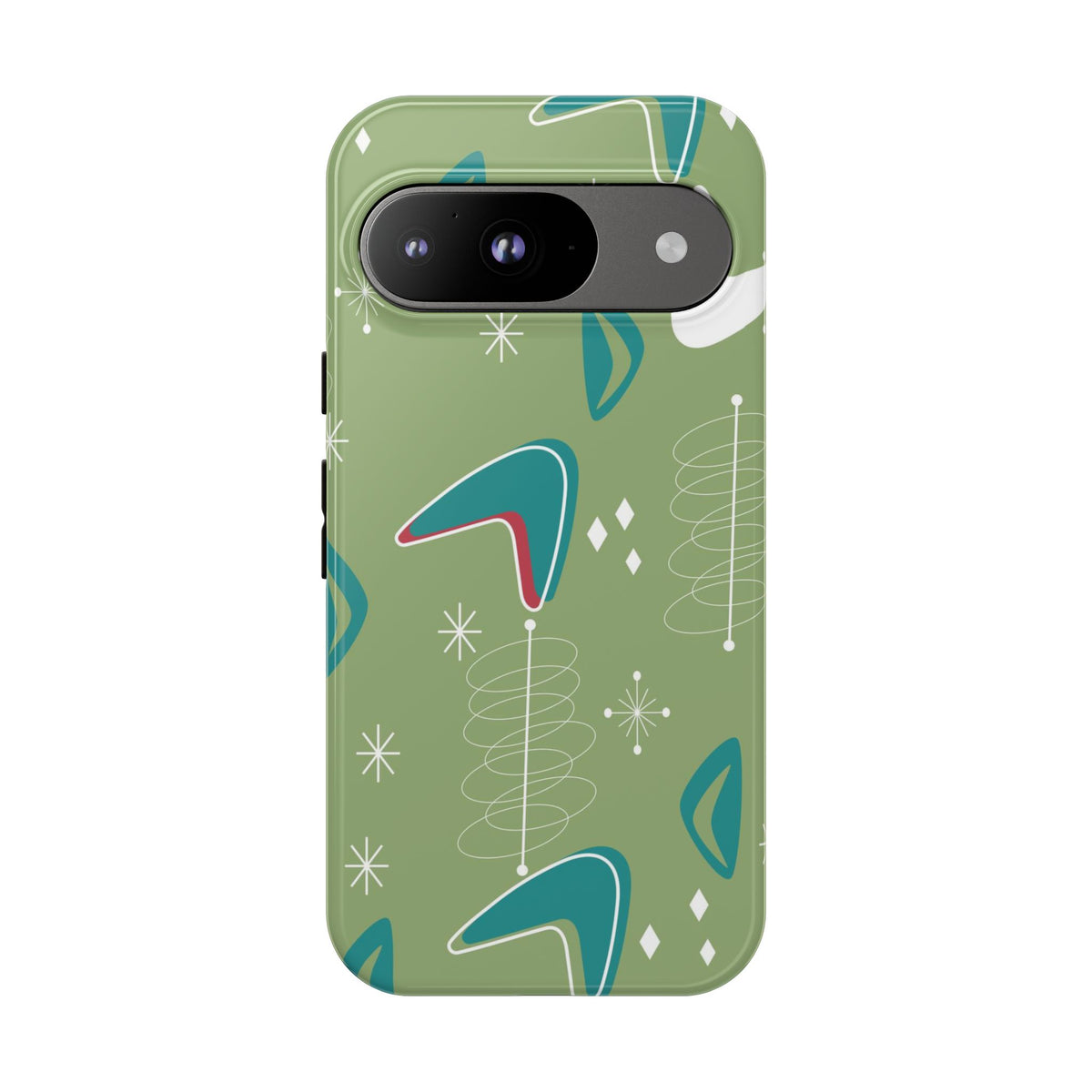 Mid Century Modern Atomic Boomerang, 50s Space Age Tough Phone Case