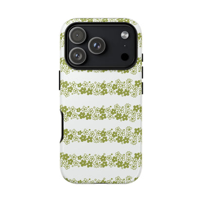 Pyrex Crazy Daisy Spring BlossonFloral Phone Case: Tough Cases with Elegant Green Floral Design, Durable Phone Cover