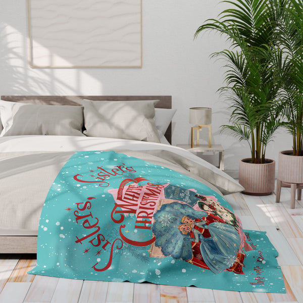 Sisters'  Sisters White Christmas Arctic Fleece Blanket - Cozy Holiday Décor