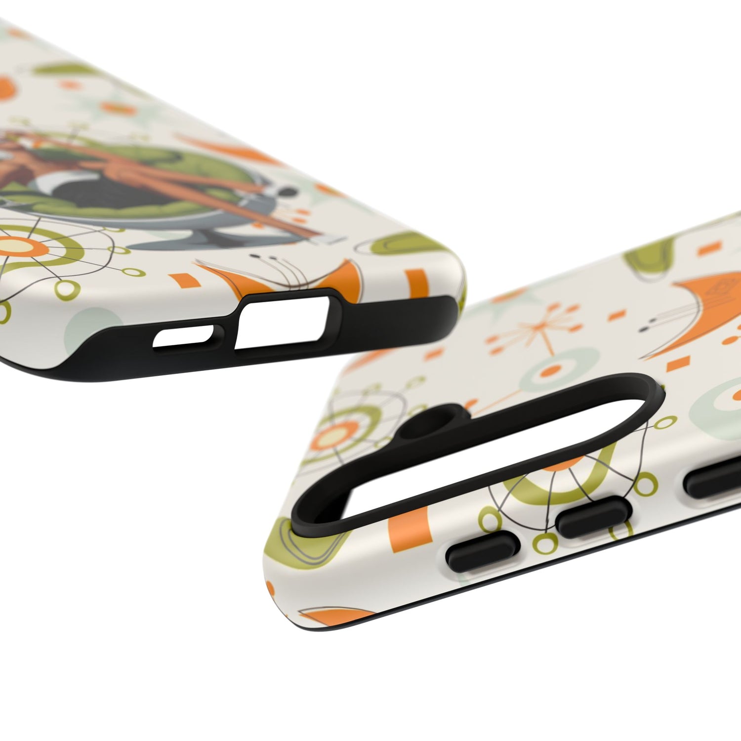 Mid Century Modern Atomic Starburst Mid Mod 60s Gal Retro Chic Tough Phone Case with Vintage Glamour Design