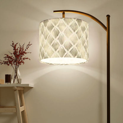 Art Deco Fan Flecked Geometric Modern Lamp SHADE ONLY - For Arc Floor Lamps Only - Mid Century Modern Gal