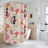 Atomic Cat, Whimsical Flamingos, Kitschy Mid Century Modern Shower Curtain - Stylish Bathroom Decor - Mid Century Modern Gal