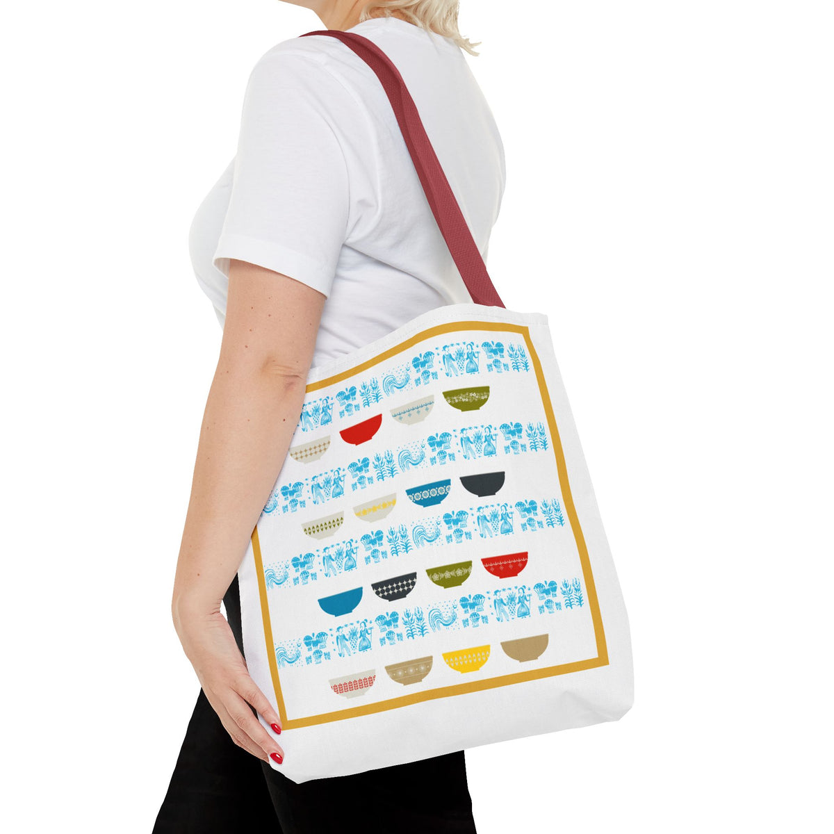 Pyrex Collector, Vintage Pyrex Lover, Kitschy Mod Everyday Tote Bag - Mid Century Modern Gal