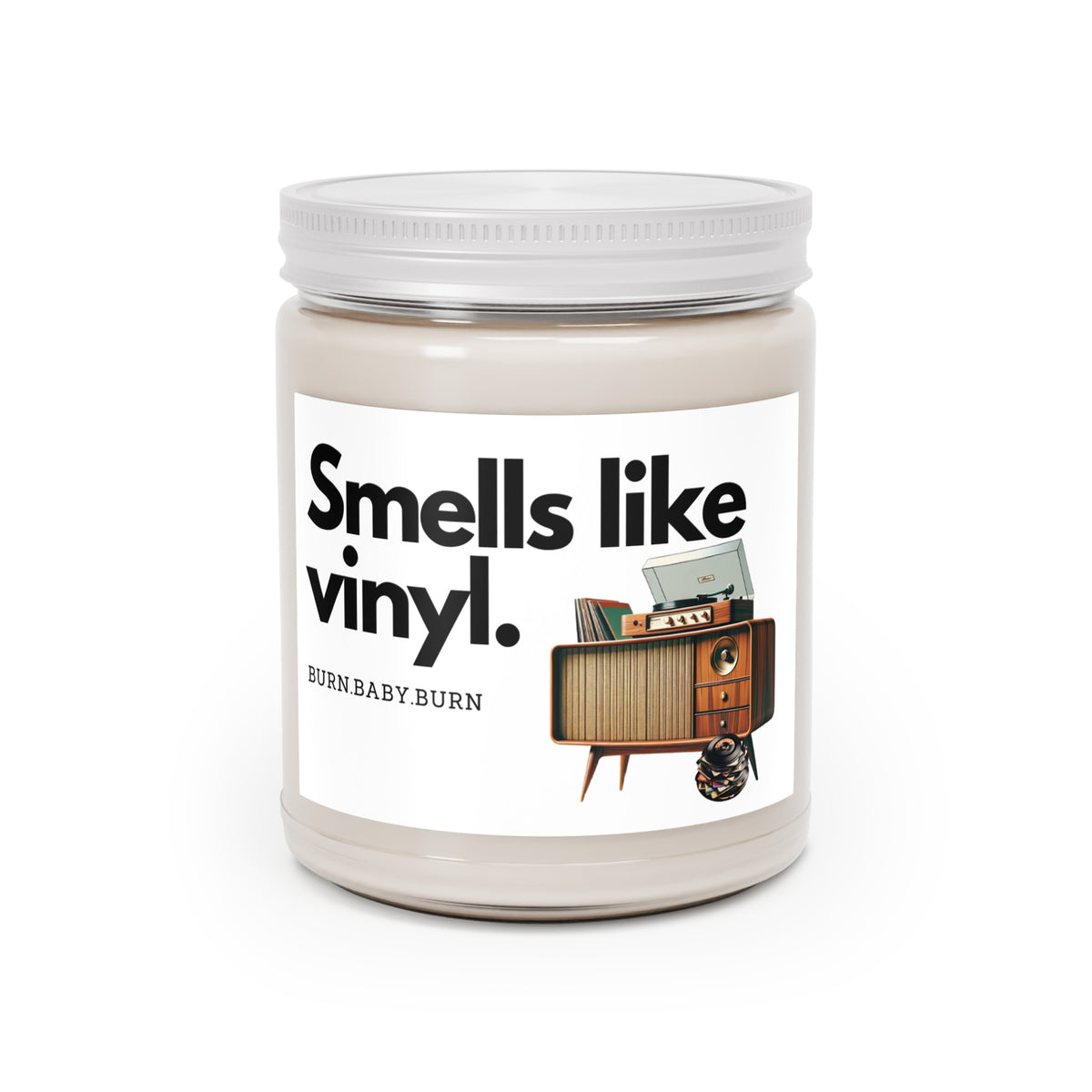 Smells Like Vinyl, Kitschy Retro Candle Gift Scented Candles, 9oz - Mid Century Modern Gal