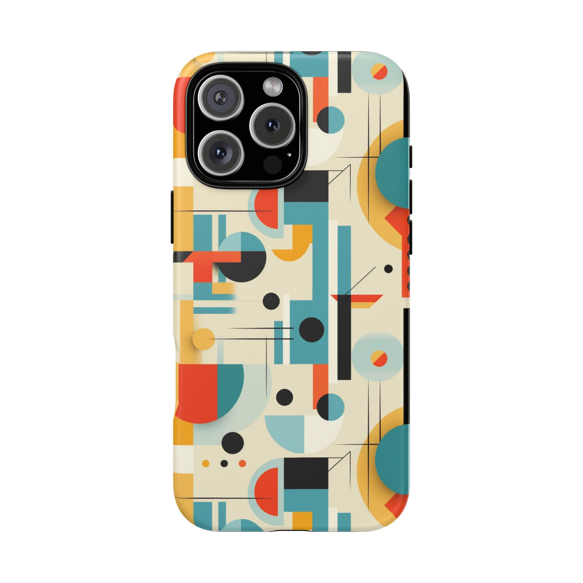 Bauhaus Designed Mid Mod Geometric Groovy Smart Phone, iPhone, Samsung, Pixel Compatible Tough Cases