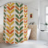 Retro Scandinavian Modern Danish Mid Mod Boho Floral Shower Curtain - Retro Inspired Design for a Cozy Bathroom - Mid Century Modern Gal