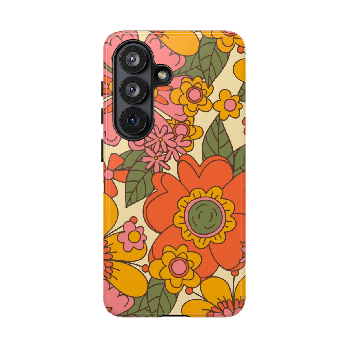 Groovy Retro Flower Power Vintage Inspired Pattern Smart Phones Tough Phone Cases