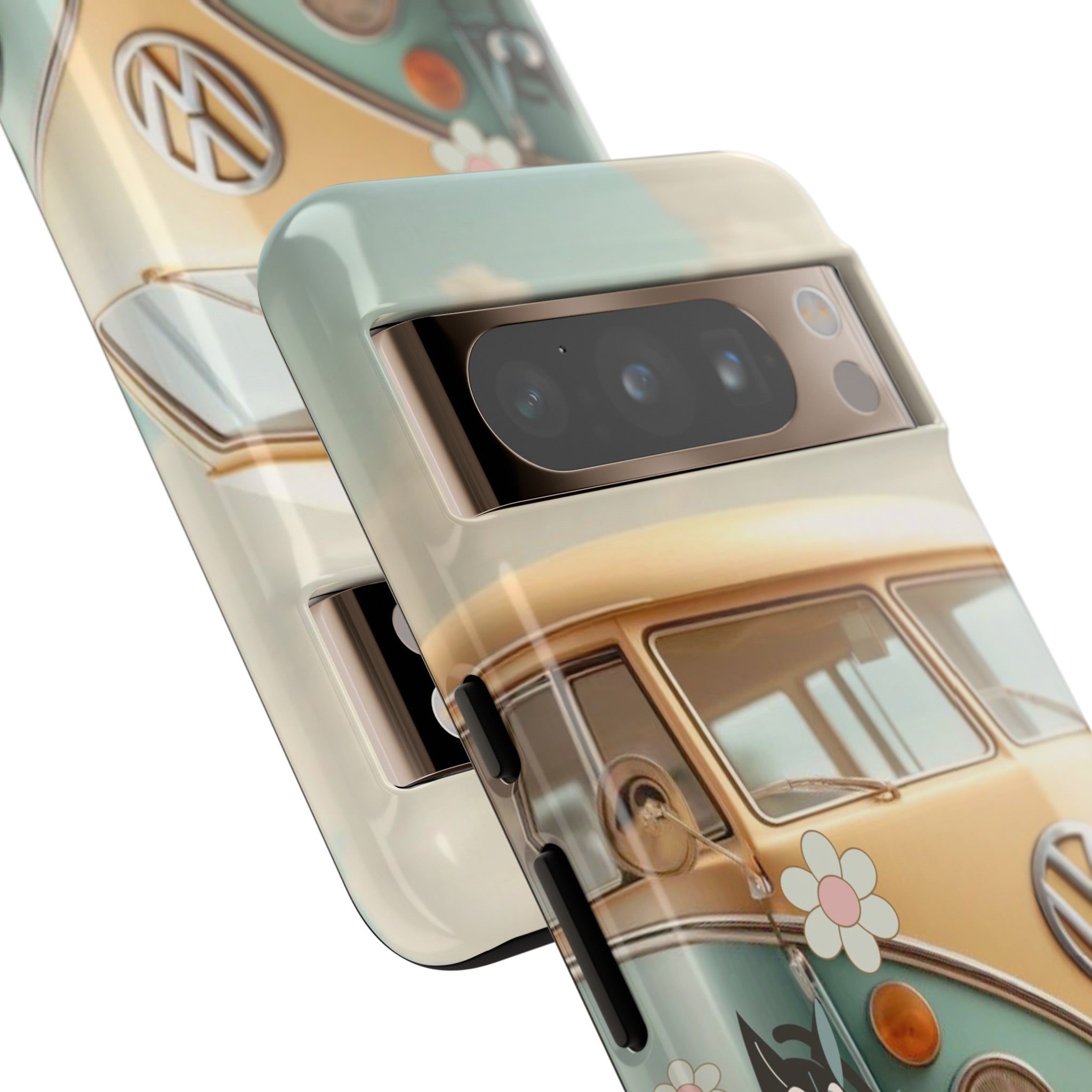70s Hippie Bus, Retro Atomic Cat, Flower Power Smart Phone Tough Cases
