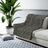 Mid Century Modern Elegant Gray Geometric Starburst Sherpa Fleece Blanket - Mid Century Modern Gal