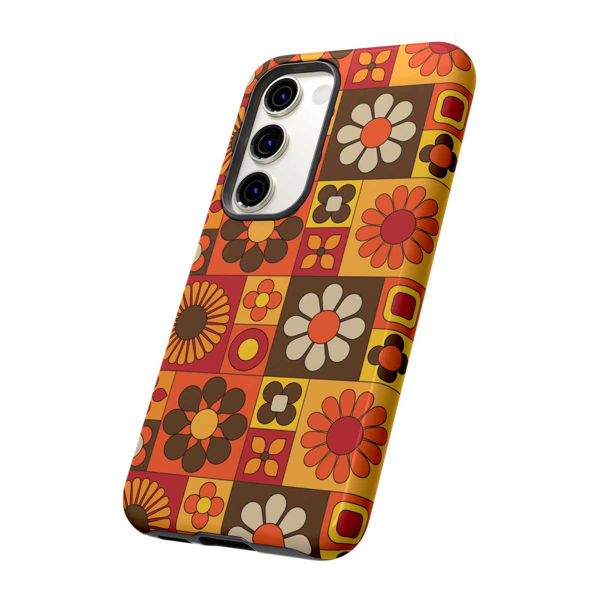 Retro 70s Mid Mod Floral Phone Case | Tough Cases for Flower Lovers