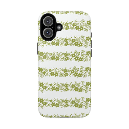 Pyrex Crazy Daisy Spring BlossonFloral Phone Case: Tough Cases with Elegant Green Floral Design, Durable Phone Cover