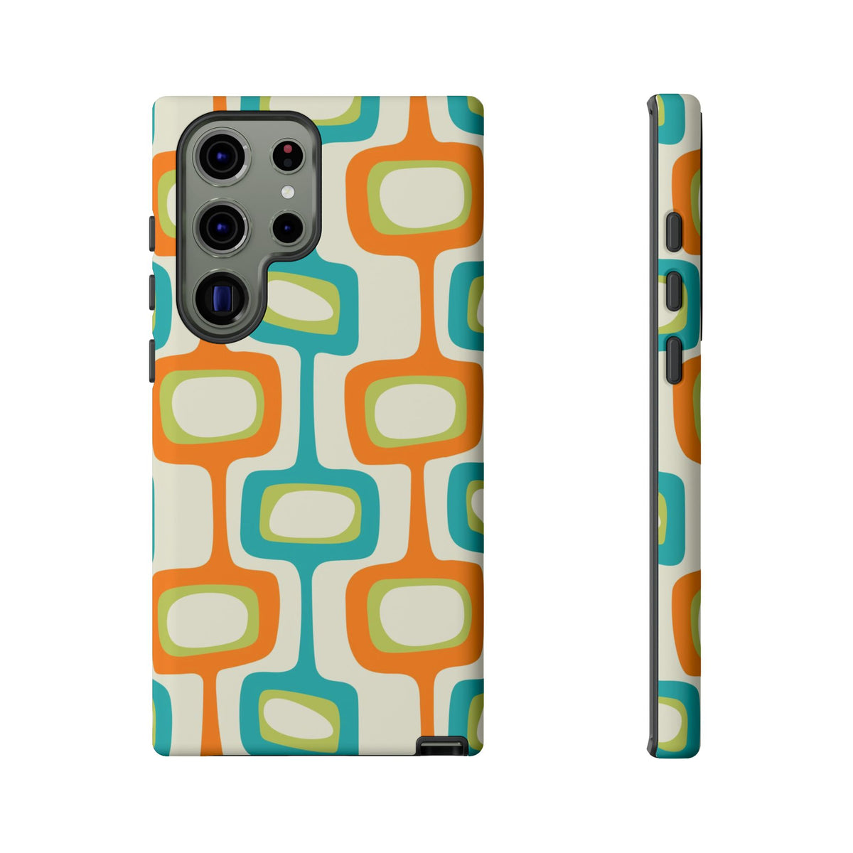 Mid Century Modern Groovy Googie Design, Colorful Smart Phone Tough Cases