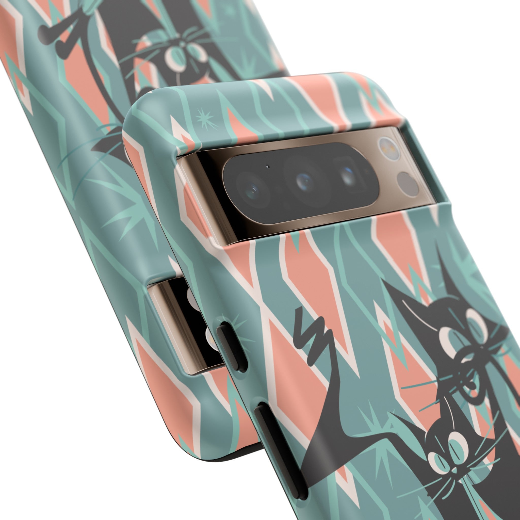 Mid Mod Atomic Cat Kitschy Retro Chic Samsung, Smart Phone Tough Cases