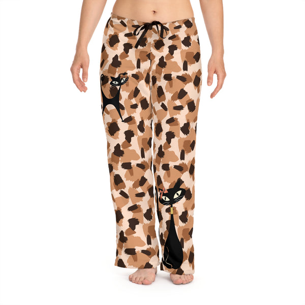 Atomic Cat Leopard Print, Boujee Wear Women's Pajama Pants