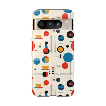 Mid Mod Bauhaus Designed iPhone, Samsung, Retro Phone Tough Cases