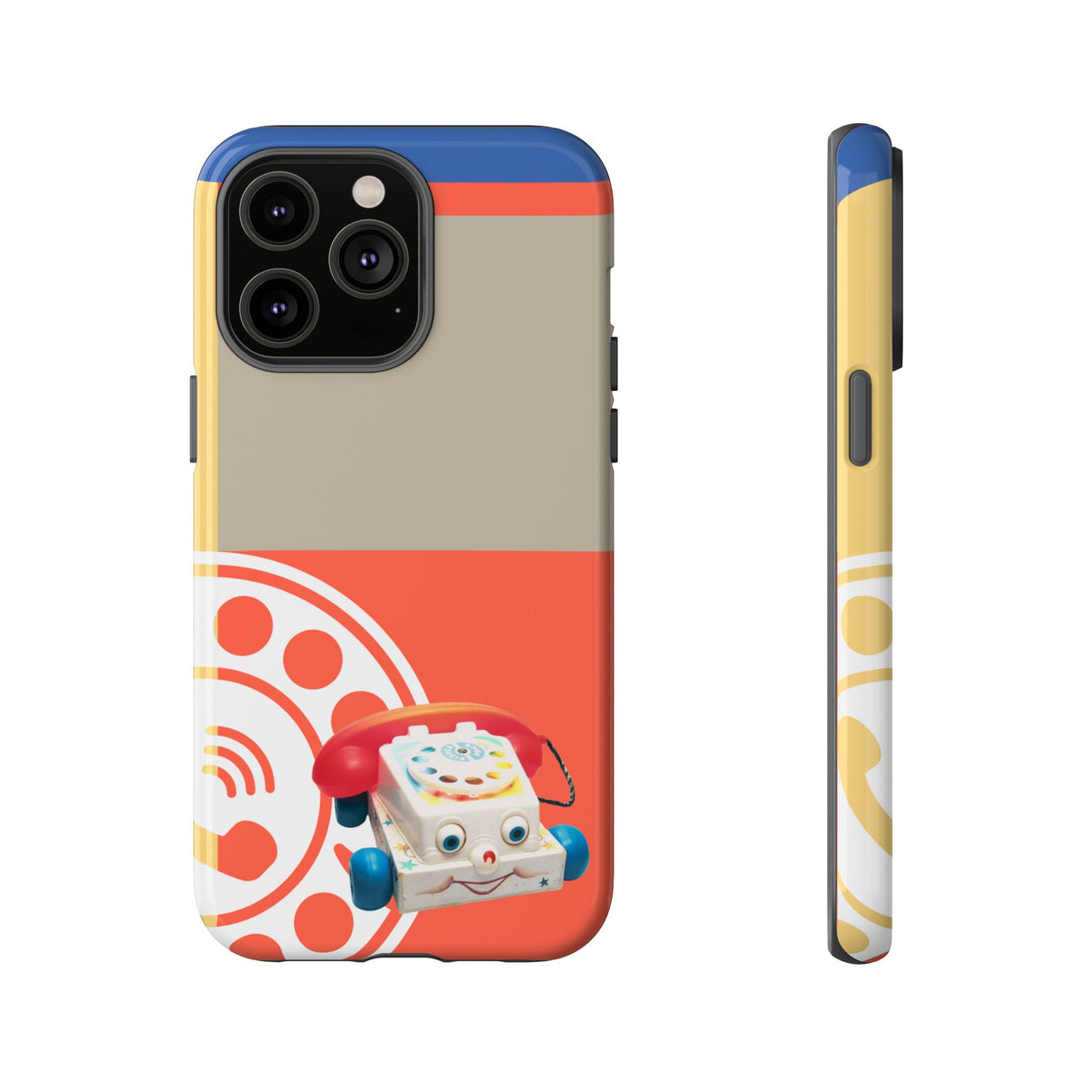 The First Original Phone, Eye Phone, Retro Kitschy Cute Rotary Phone, Tough Phone Cases - Mid Century Modern Gal