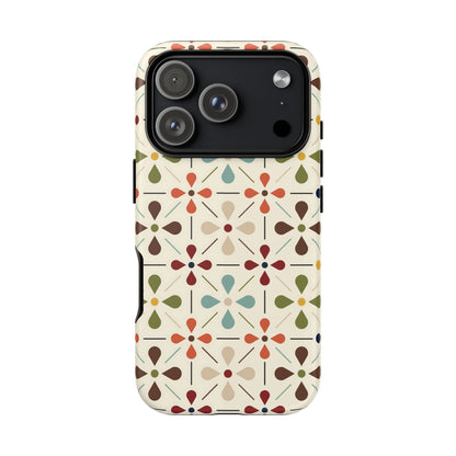 Scandinavian Flower, Mid Modern Danish Design Tough Phone Case