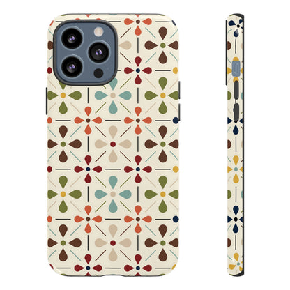 Scandinavian Flower, Mid Modern Danish Design Tough Phone Case
