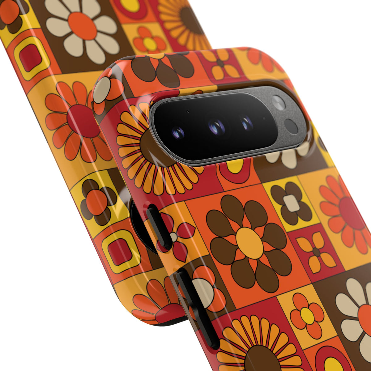 Retro 70s Mid Mod Floral Phone Case | Tough Cases for Flower Lovers