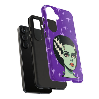 Bride of Frankenstein Retro Mid Mod Horror Buff Purple Halloween Tough Phone Case