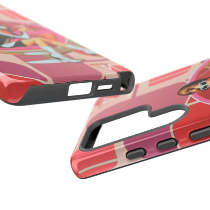 Mid Mod 60s Mod Gal, Kick Back Enjoy, Retro Chic Phone Case with Cocktail Design
