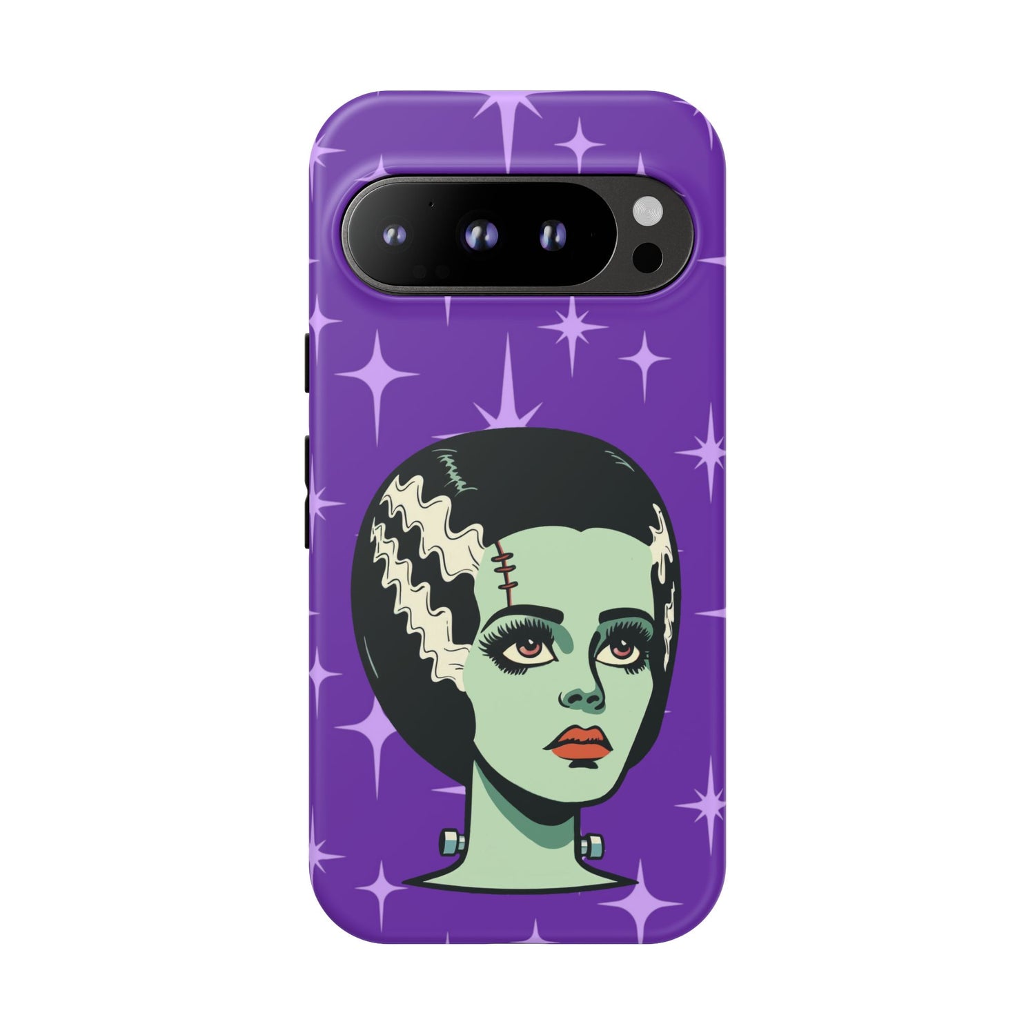 Bride of Frankenstein Retro Mid Mod Horror Buff Purple Halloween Tough Phone Case