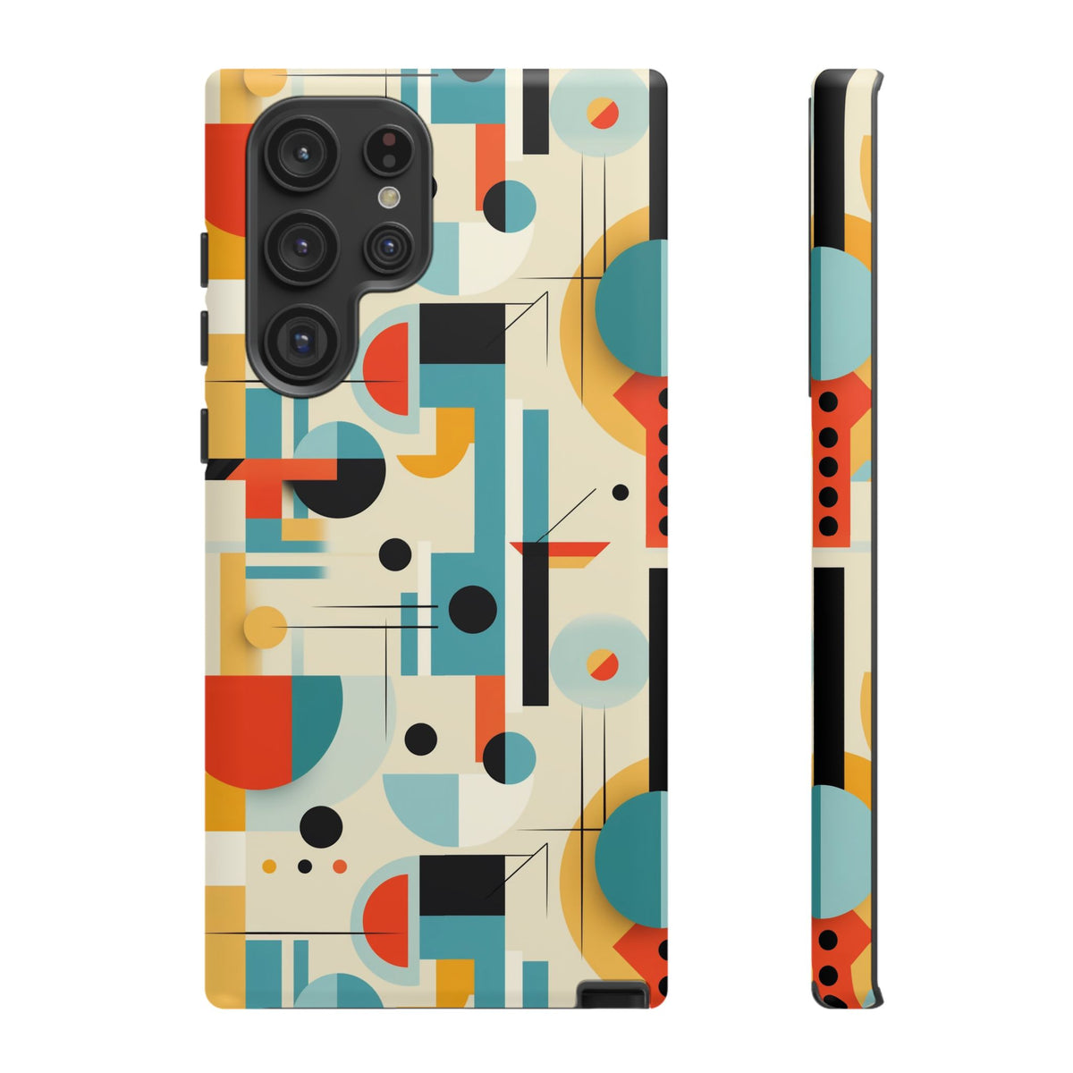Bauhaus Designed Mid Mod Geometric Groovy Smart Phone, iPhone, Samsung, Pixel Compatible Tough Cases