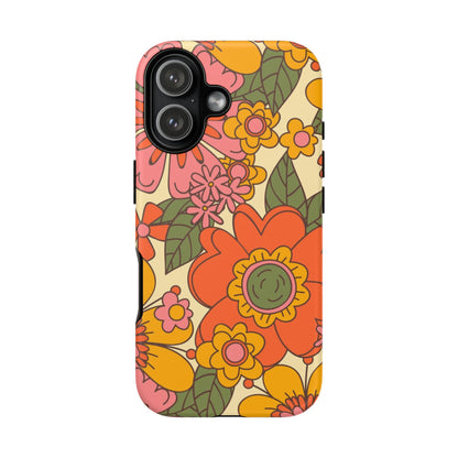 Groovy Retro Flower Power Vintage Inspired Pattern Smart Phones Tough Phone Cases
