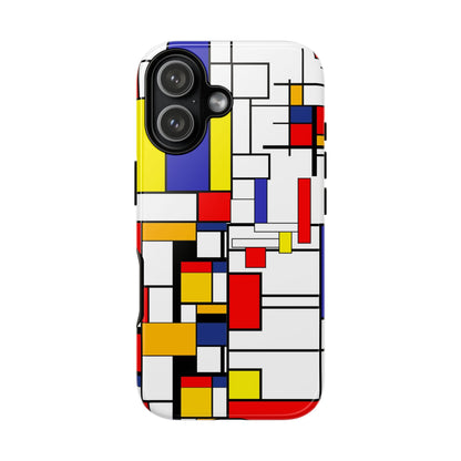 Retro Mod Mondrian, Mid Century Modern Style Tough Phone Case