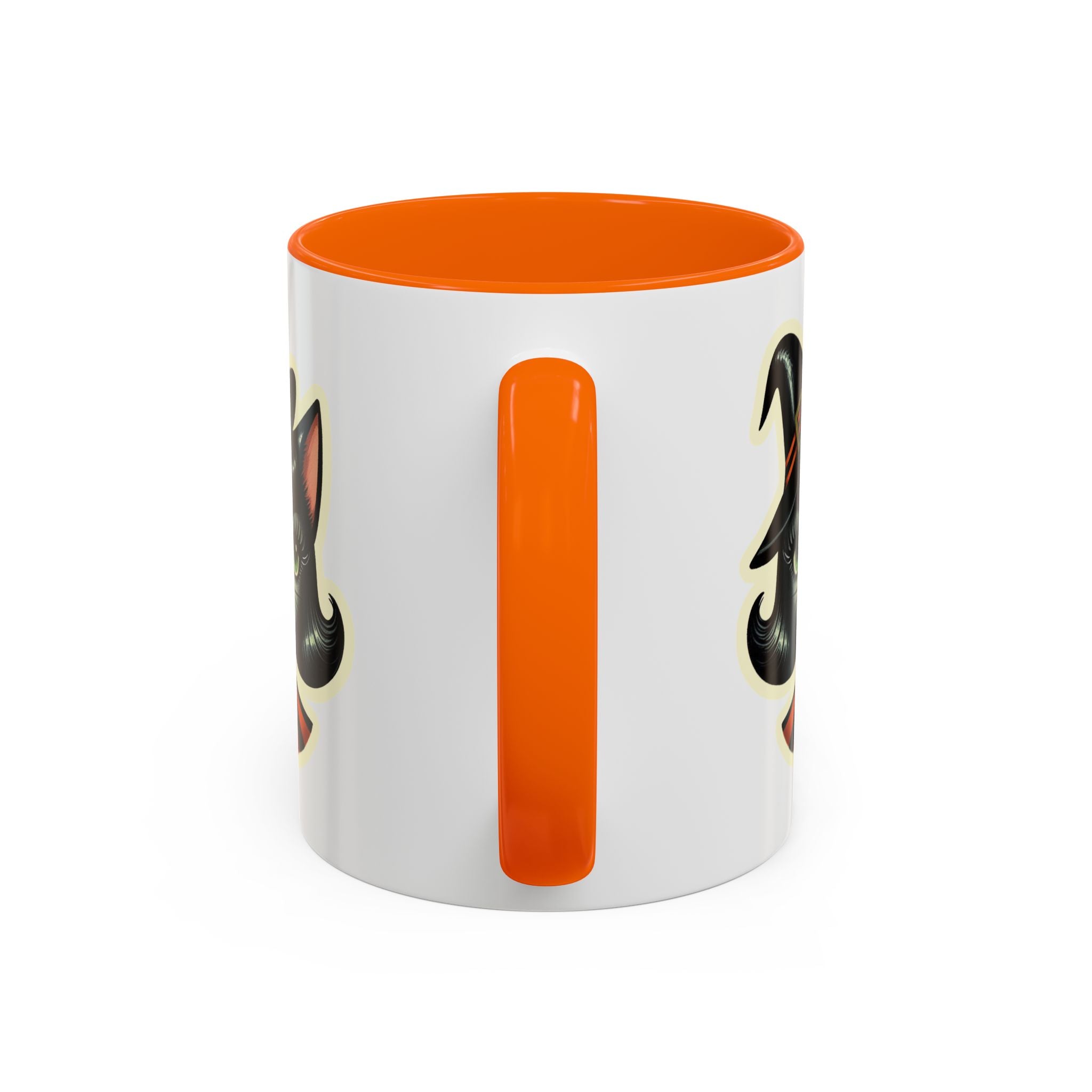 Vintage Halloween Black Cat Sexy Sexton Mid Century Modern Accent Coffee Mug - Mid Century Modern Gal