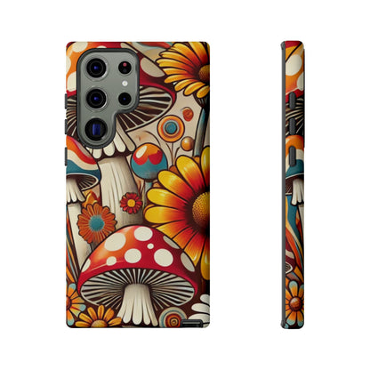 Colorful Mushroom Flower Phone Case - Boho Chic Design