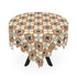Mid Century Modern Interlocking Geometric, Terracotta Sage Charcoal Tablecloth - Mid Century Modern Gal