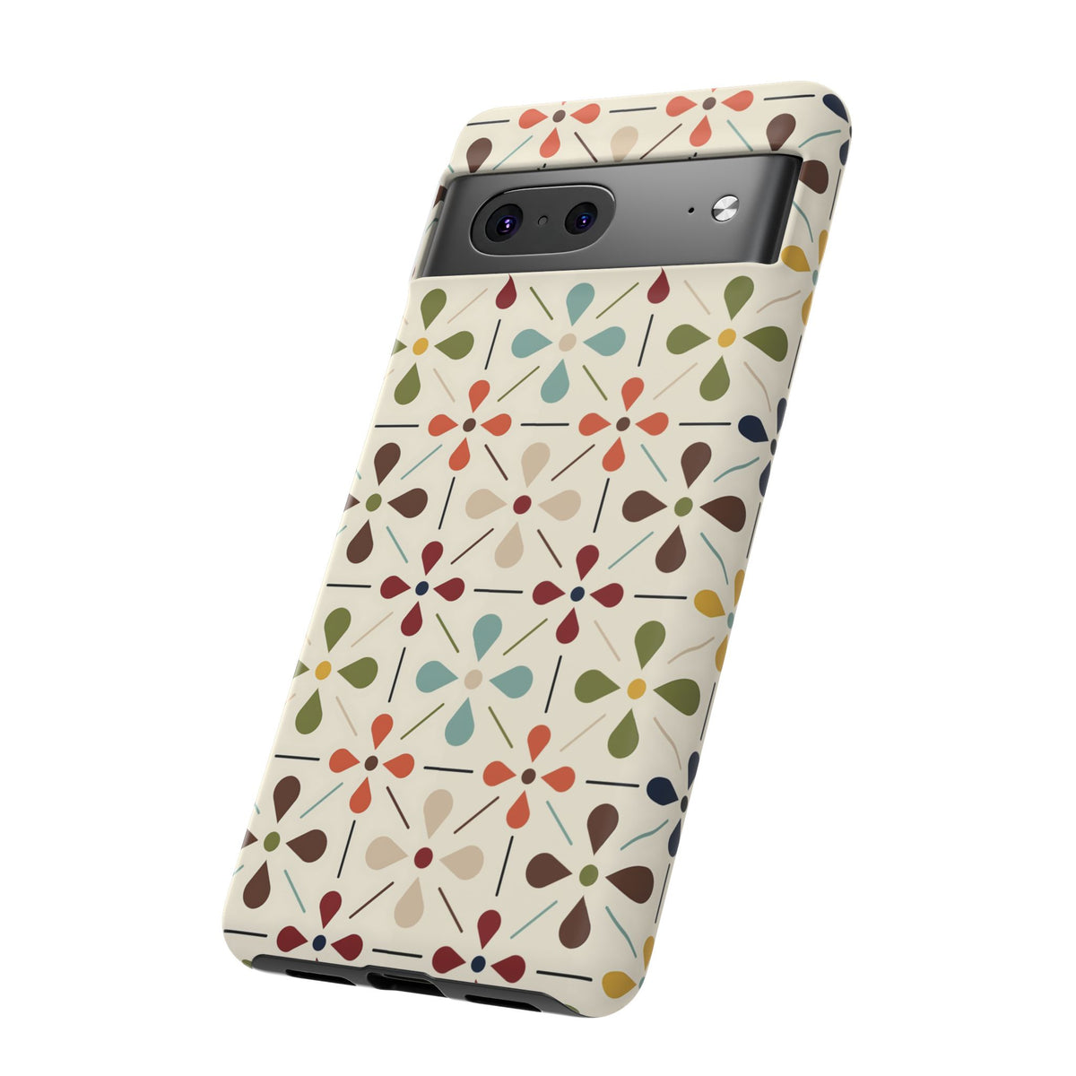 Scandinavian Flower, Mid Modern Danish Design Tough Phone Case