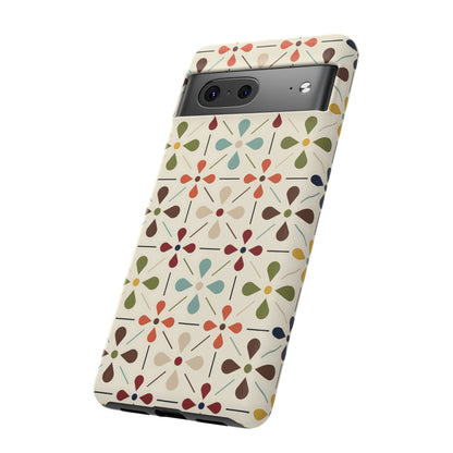 Scandinavian Flower, Mid Modern Danish Design Tough Phone Case