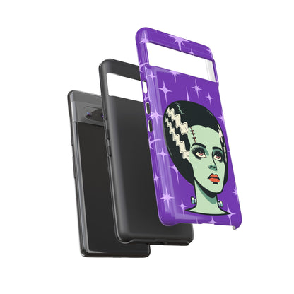 Bride of Frankenstein Retro Mid Mod Horror Buff Purple Halloween Tough Phone Case