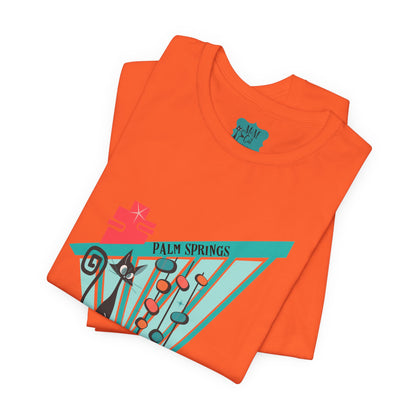 Palm Springs Modernism Week, Atomic Cat Retro Inspired Unisex Jersey Tee - &