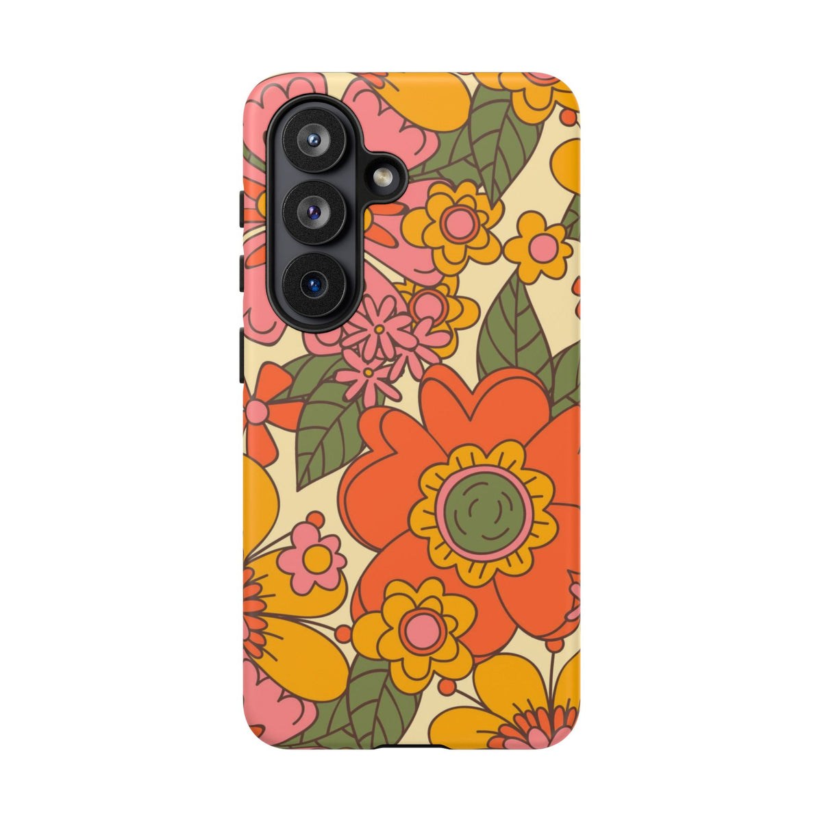 Groovy Retro Flower Power Vintage Inspired Pattern Smart Phones Tough Phone Cases