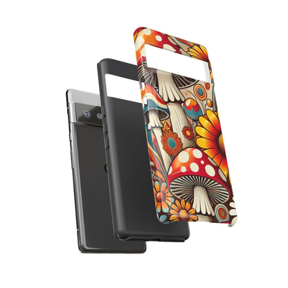 Colorful Mushroom Flower Phone Case - Boho Chic Design