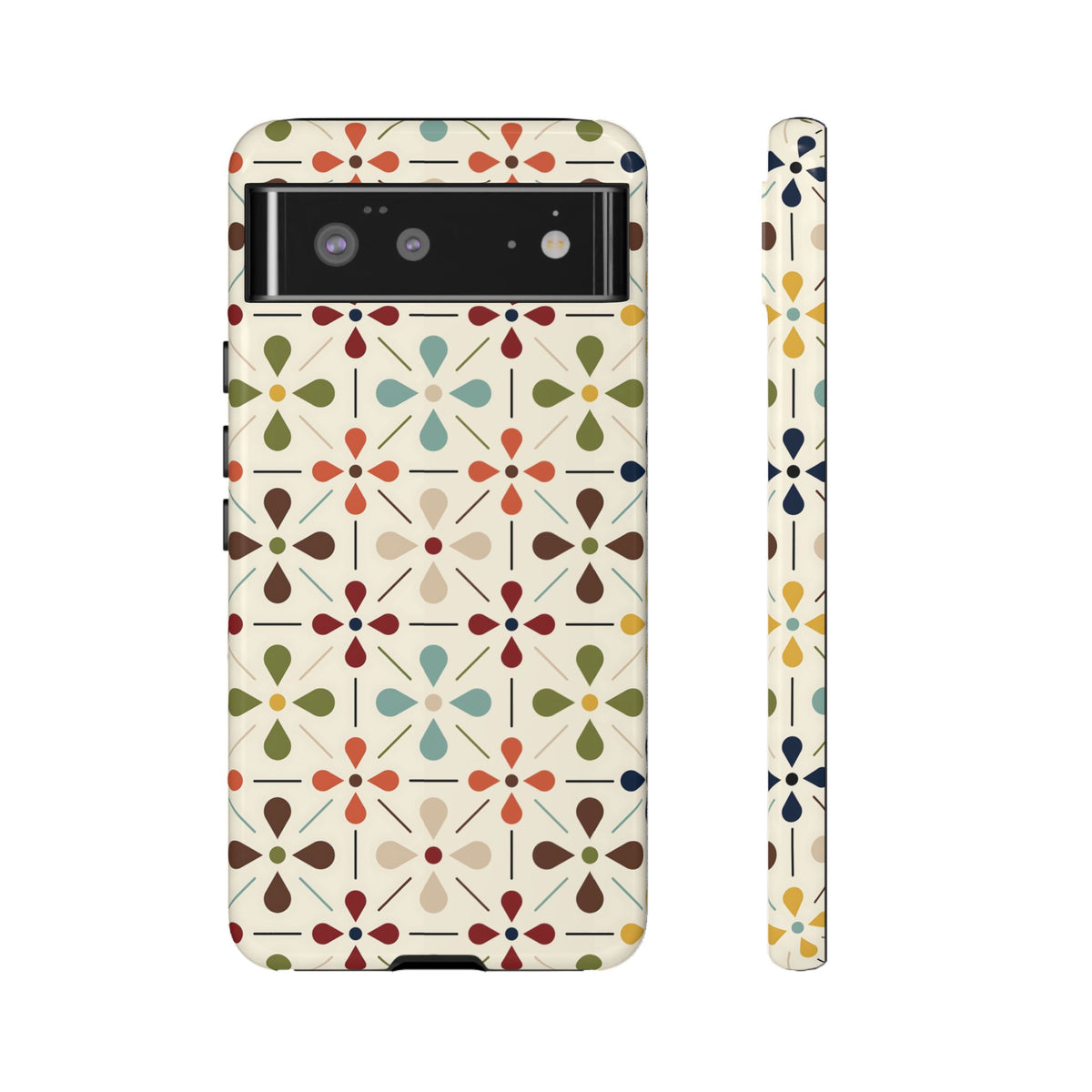 Scandinavian Flower, Mid Modern Danish Design Tough Phone Case
