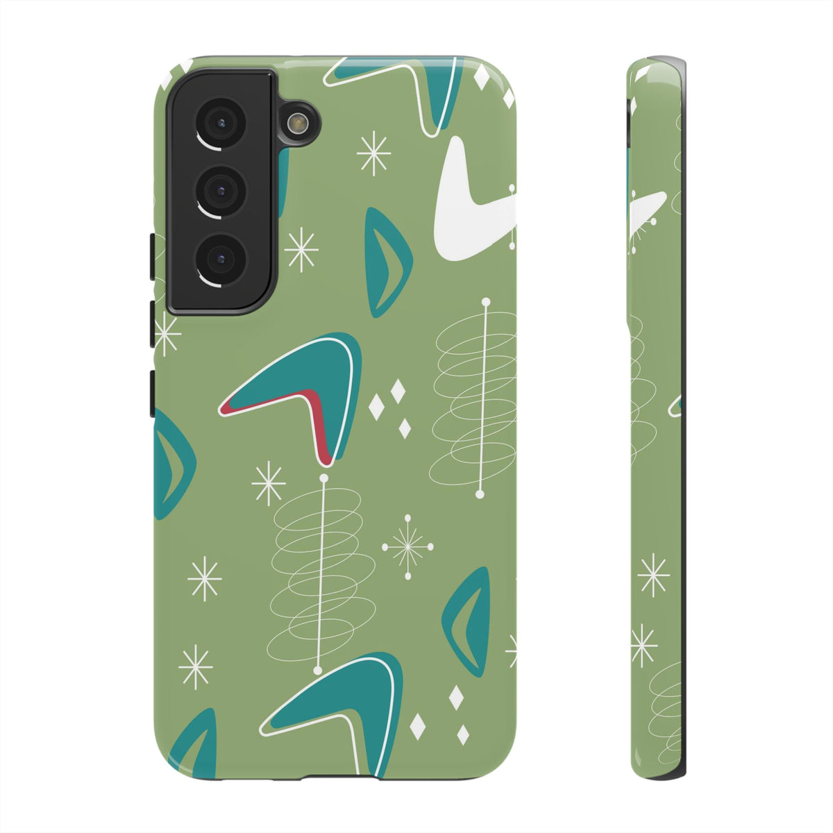Mid Century Modern Atomic Boomerang, 50s Space Age Tough Phone Case