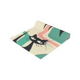 Atomic Cat Kitchen Dining Room Geometric Mint Green, Coral Pink MCM Table Runner - Mid Century Modern Gal