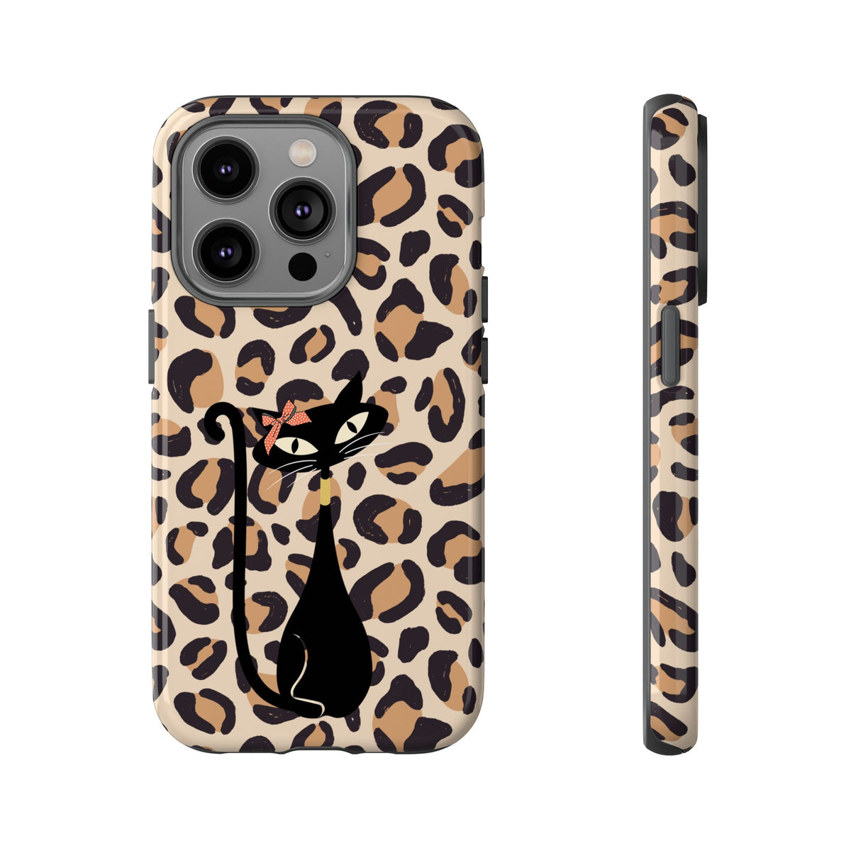Mid Century Modern 50s Leopard Print, Atomic Cat, Mid Mod Tough Cases - Mid Century Modern Gal