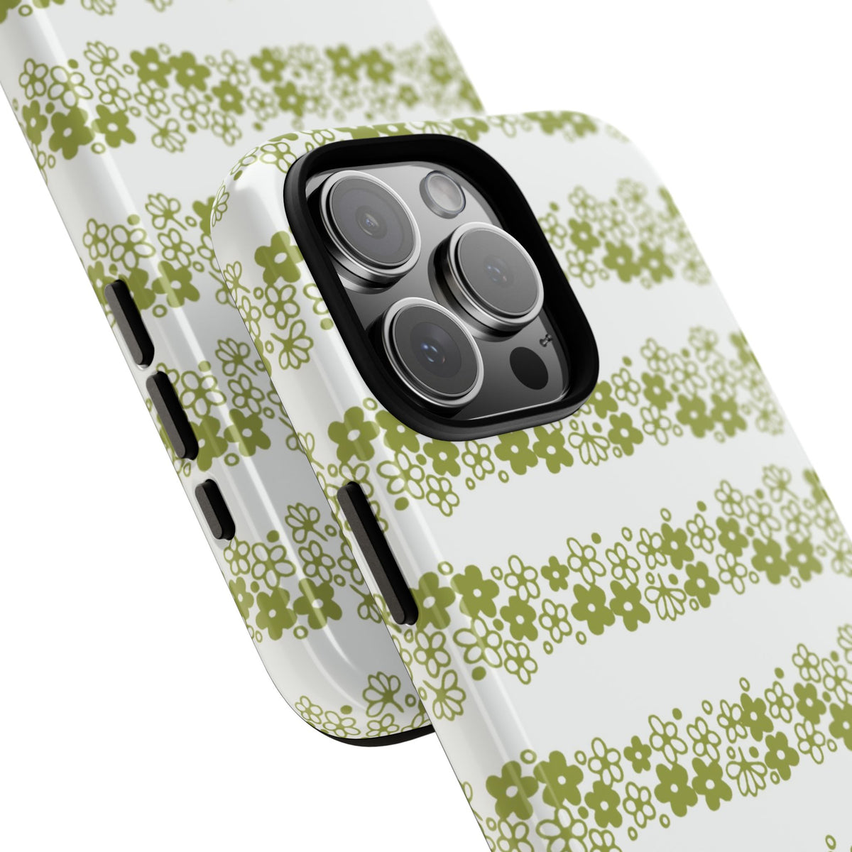 Pyrex Crazy Daisy Spring BlossonFloral Phone Case: Tough Cases with Elegant Green Floral Design, Durable Phone Cover