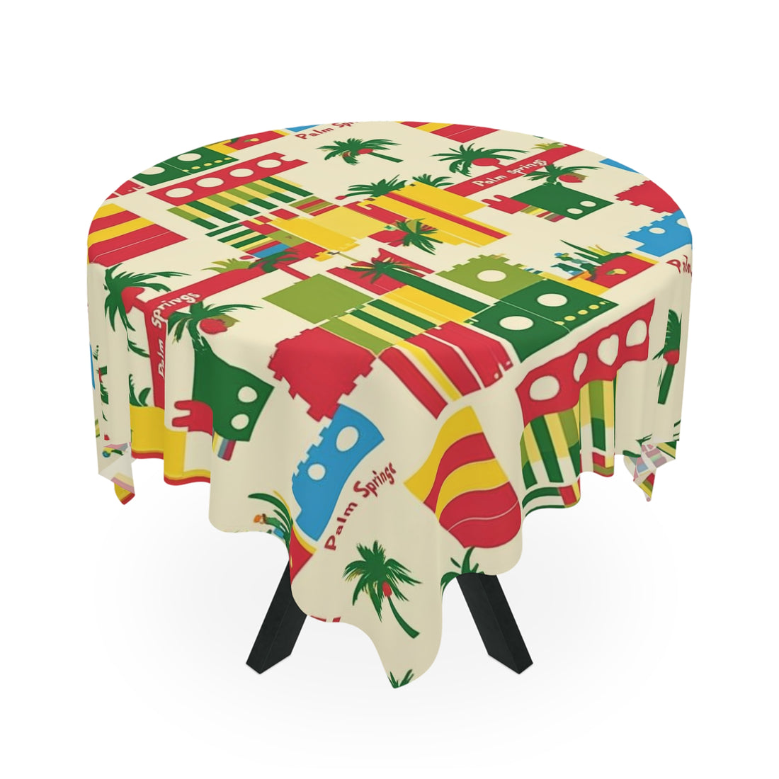Palm Springs Retro Tiki ModTablecloth - Vibrant Summer Decor - Mid Century Modern Gal