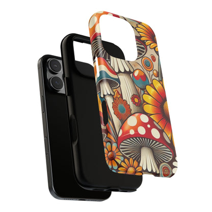 Colorful Mushroom Flower Phone Case - Boho Chic Design