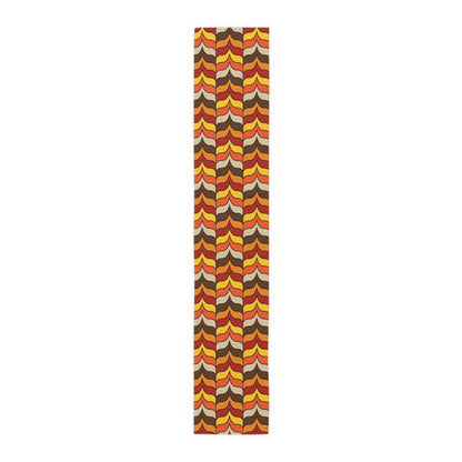 Retro Scandinavian Designed Mid Mod Colorful Geometric Table Runner - Mid Century Modern Gal